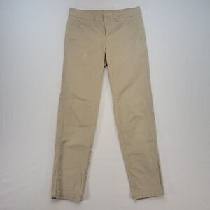Vince Chino Pants Womens 0 Tan Khaki Slim Tapered Stretch Cotton Casual Trouser